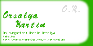 orsolya martin business card